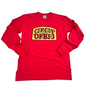 Vintage Circus Orbis Red Long Sleeve T-Shirt Bayside USA Size Large